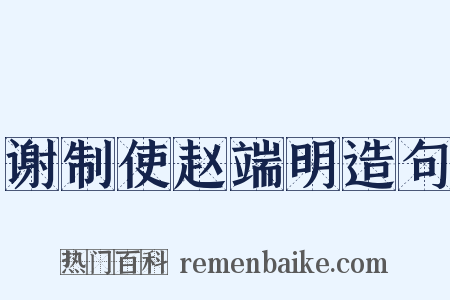 谢制使赵端明造句是什么意思的图片
